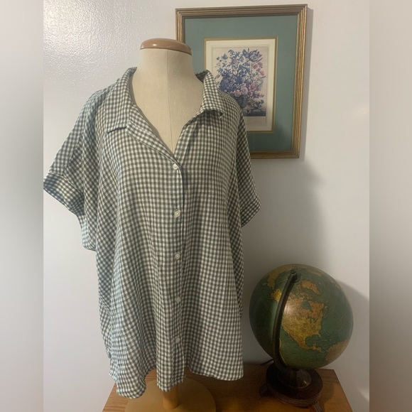 Lucky Brand Gingham Short Sleeve Button Down Shirt - Picture 4 of 11